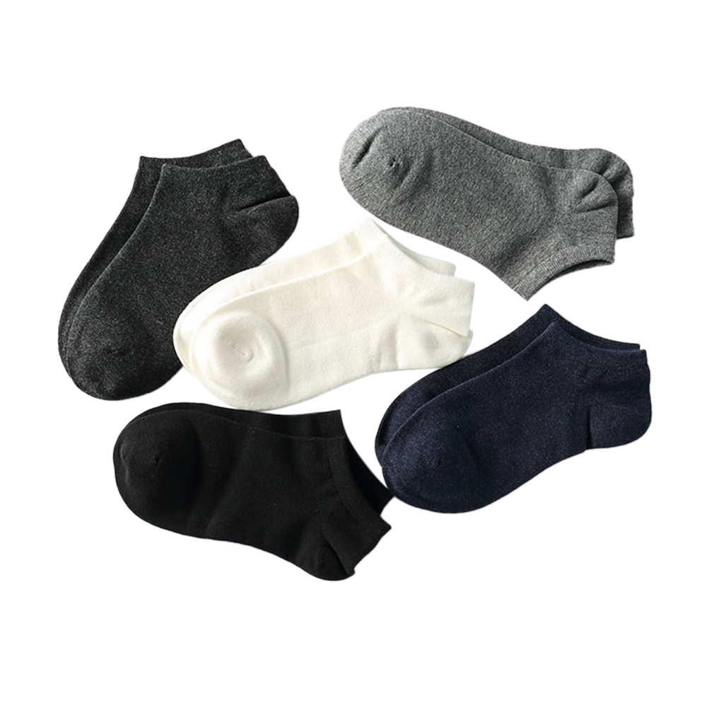 Colorful plain breathable cotton with men's ankle socks soft