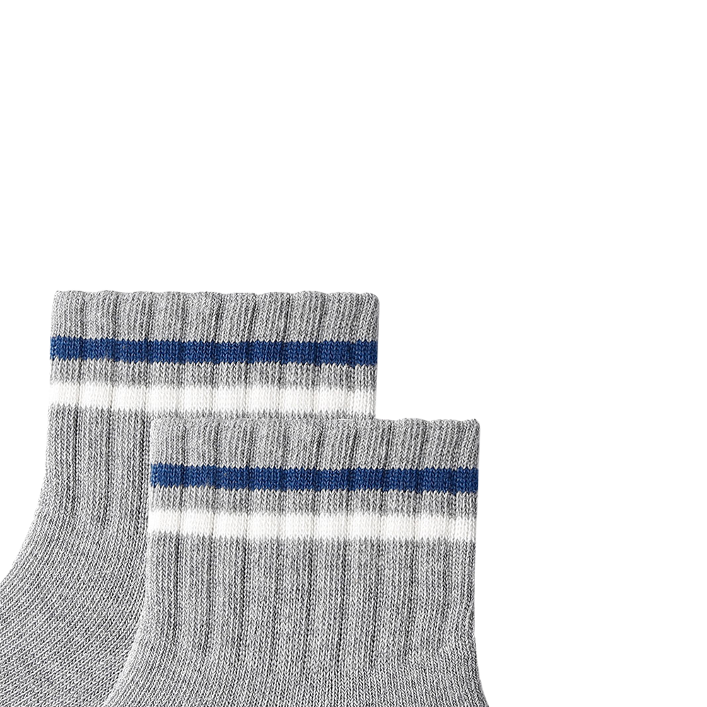 High rib ankle sports men  socks with basic color terry socks