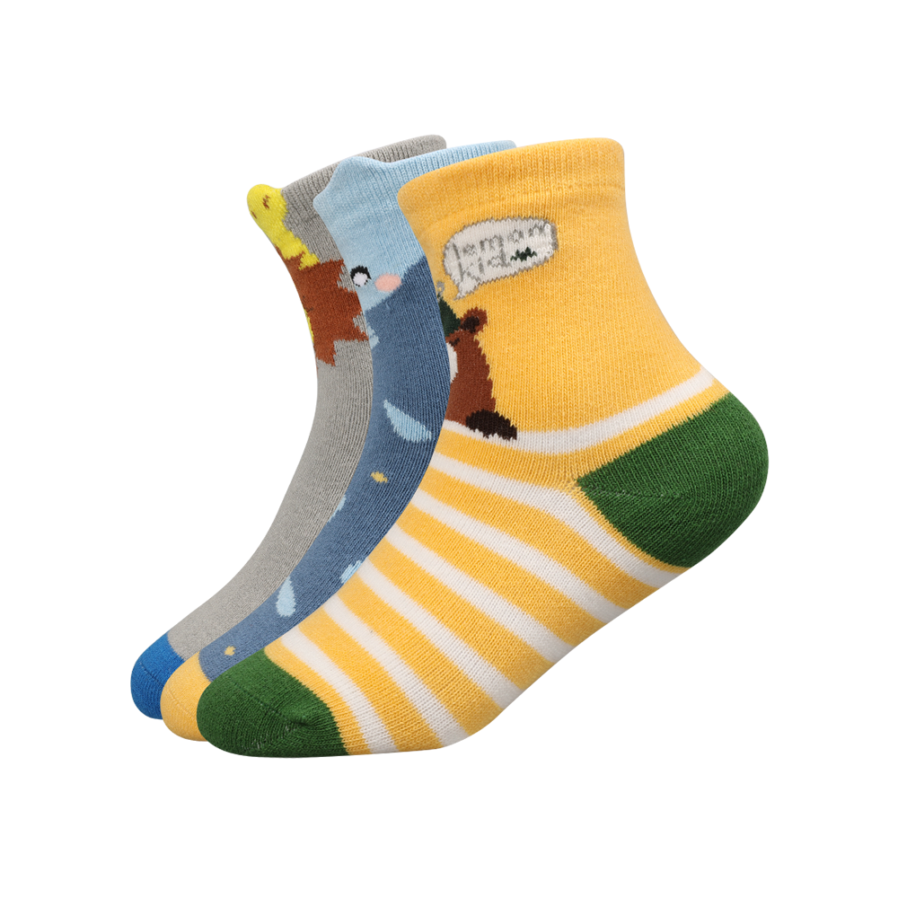 Animal pattern cuted children classic design socks for boys