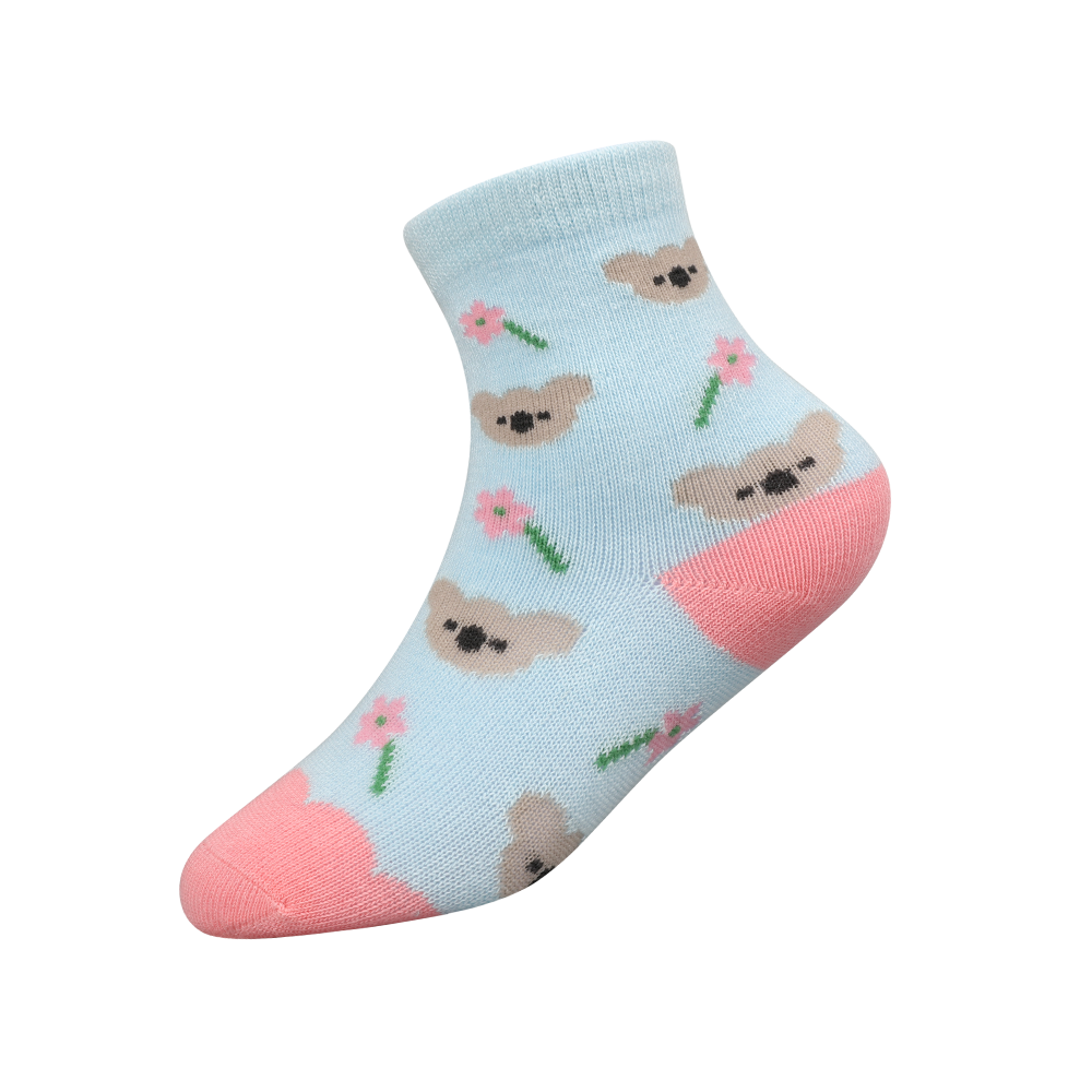 Multi-designed with 3d flower colorful socks for girls