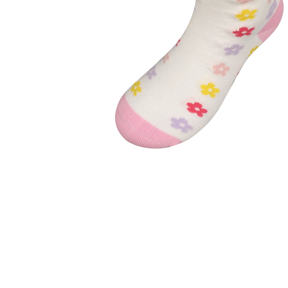 Multi-designed with 3d flower colorful socks for girls