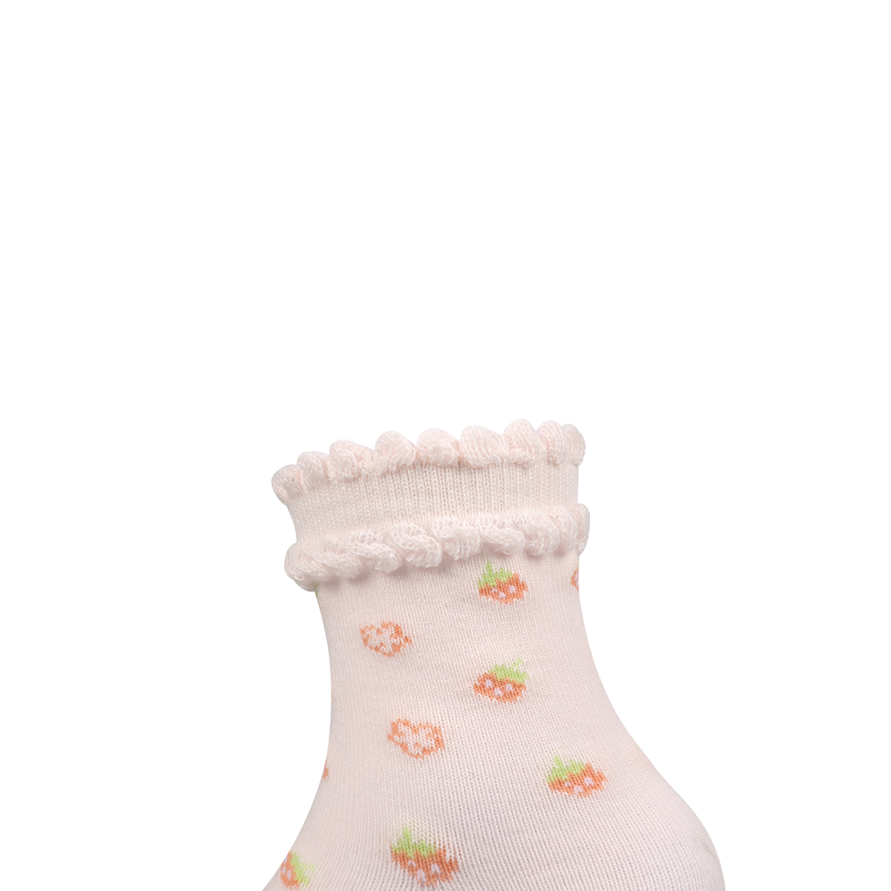 Multi-designed 3D flowers children jacquard socks for girls