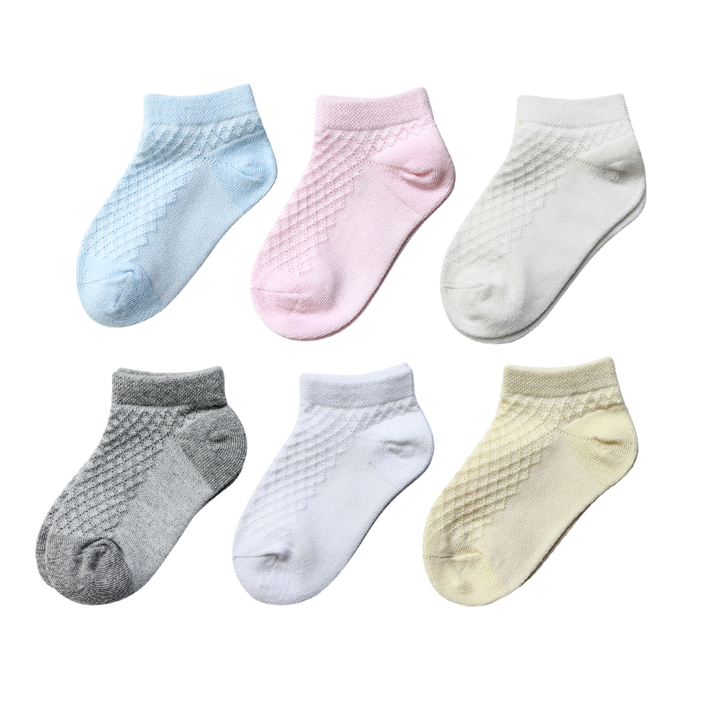 Multi color and bamboo mesh breathable socks for children
