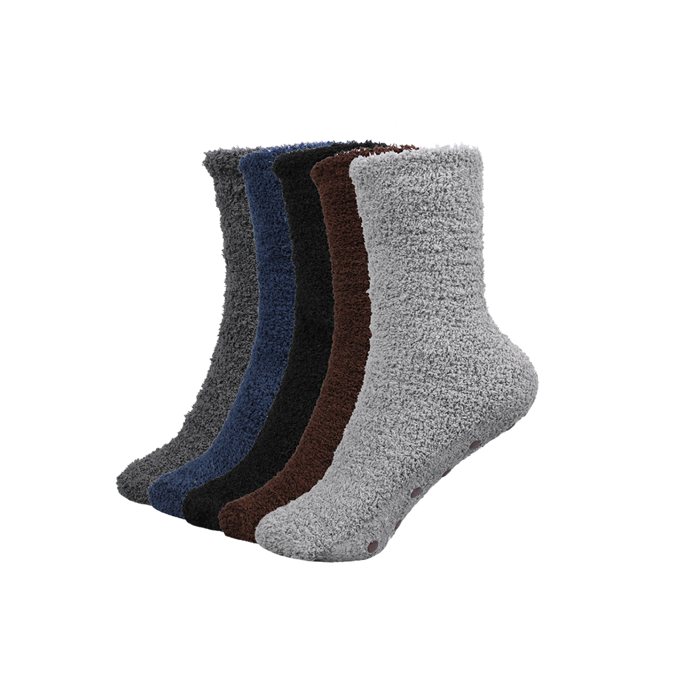 Cozy uniex socks custom basic color and style socks winter fluffy non slip socks