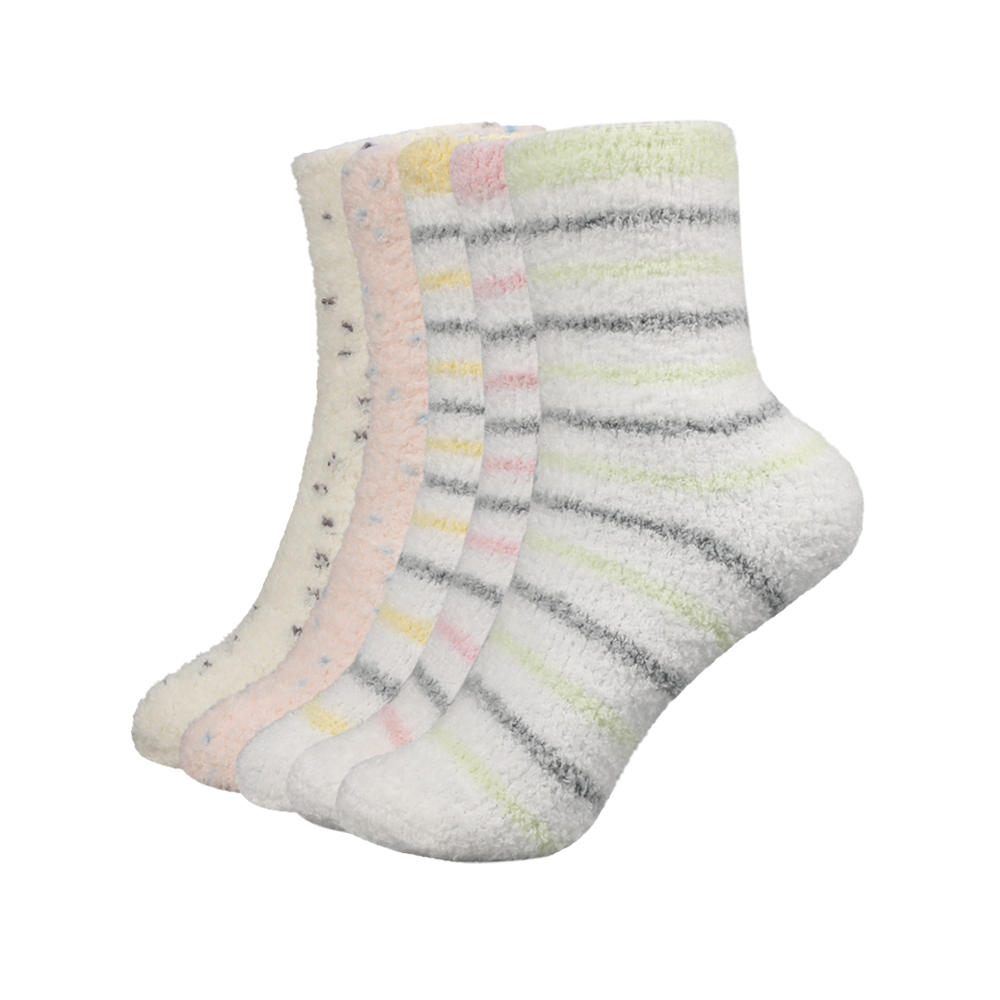 Winter indoor cozy soft warm sleep bed crew cozy socks