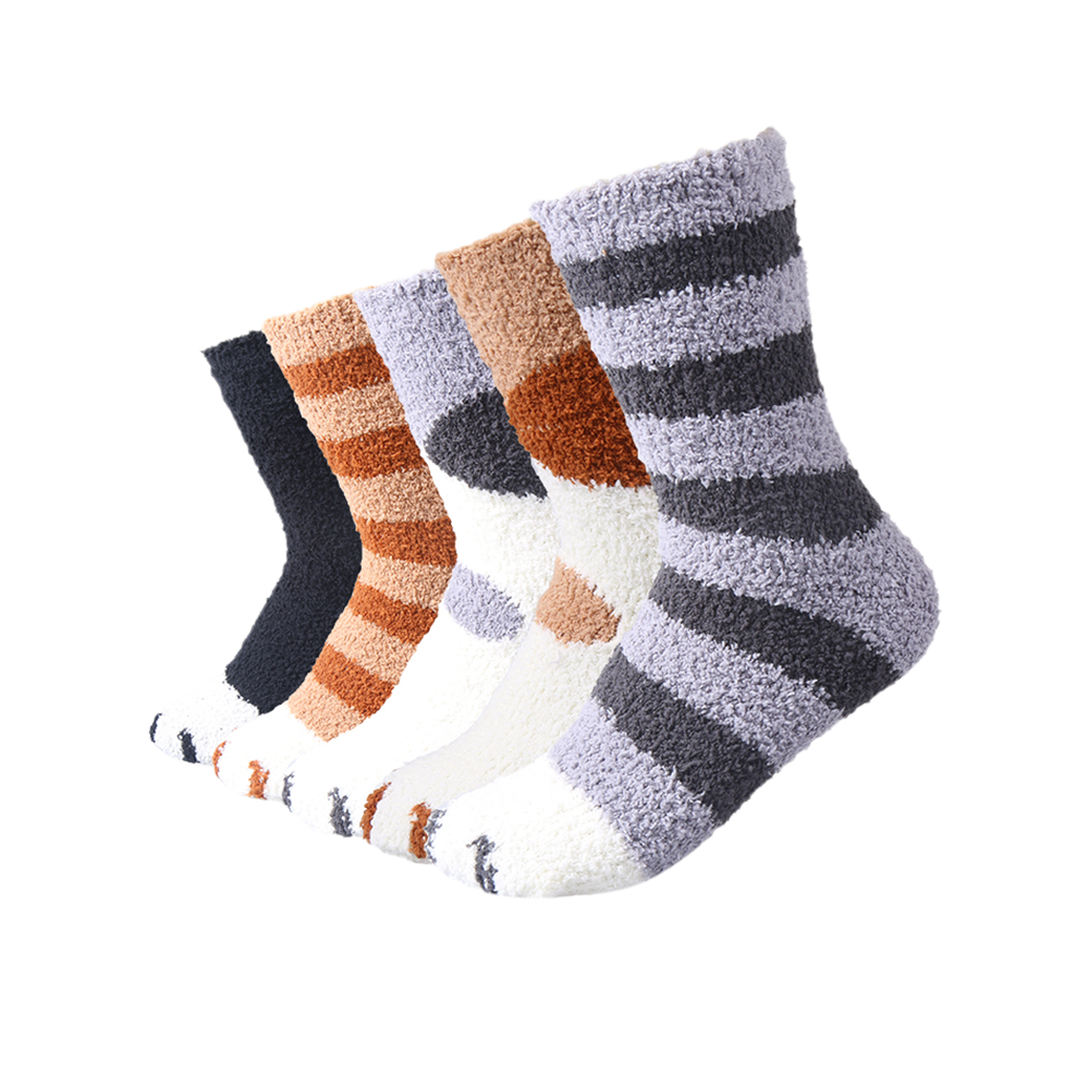 Cat designwinter cozy socks women socks for winter 