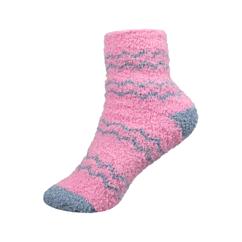 Simple pattern sleeping winter socks woman fluffy thick cozy soft fuzzy socks