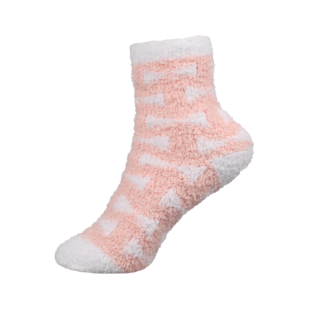 Winter indoor cozy soft warm sleep bed crew fluffy fuzzy socks