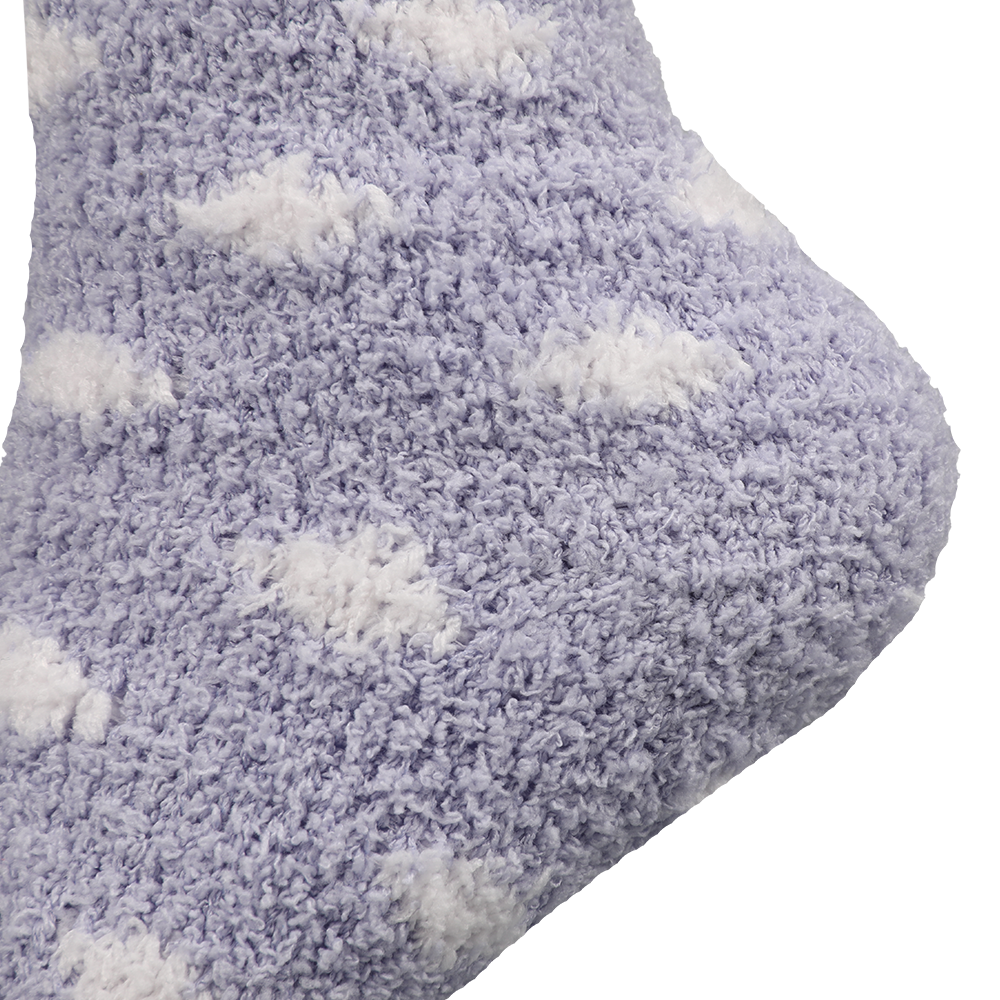 Winter indoor cozy soft warm sleep bed crew fluffy fuzzy socks