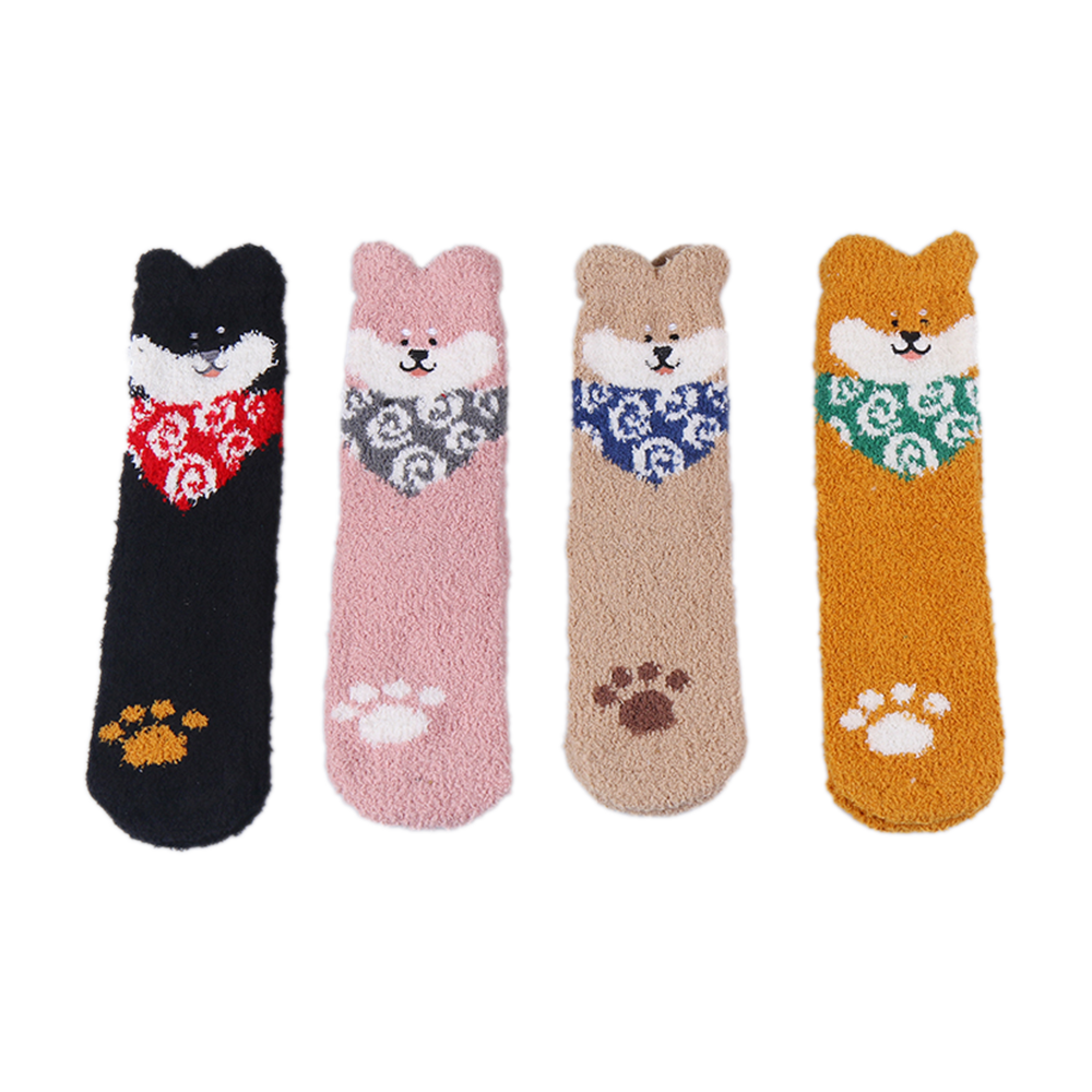 Cartoon designwinter cozy socks women socks for winter