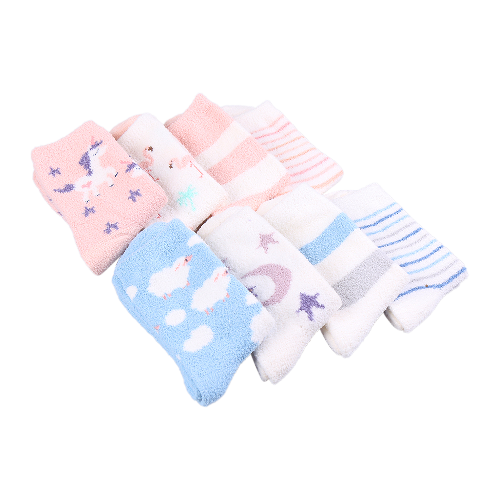 Cozy women socks custom pattern warm thermal fuzzy terry socks winter fluffy women socks