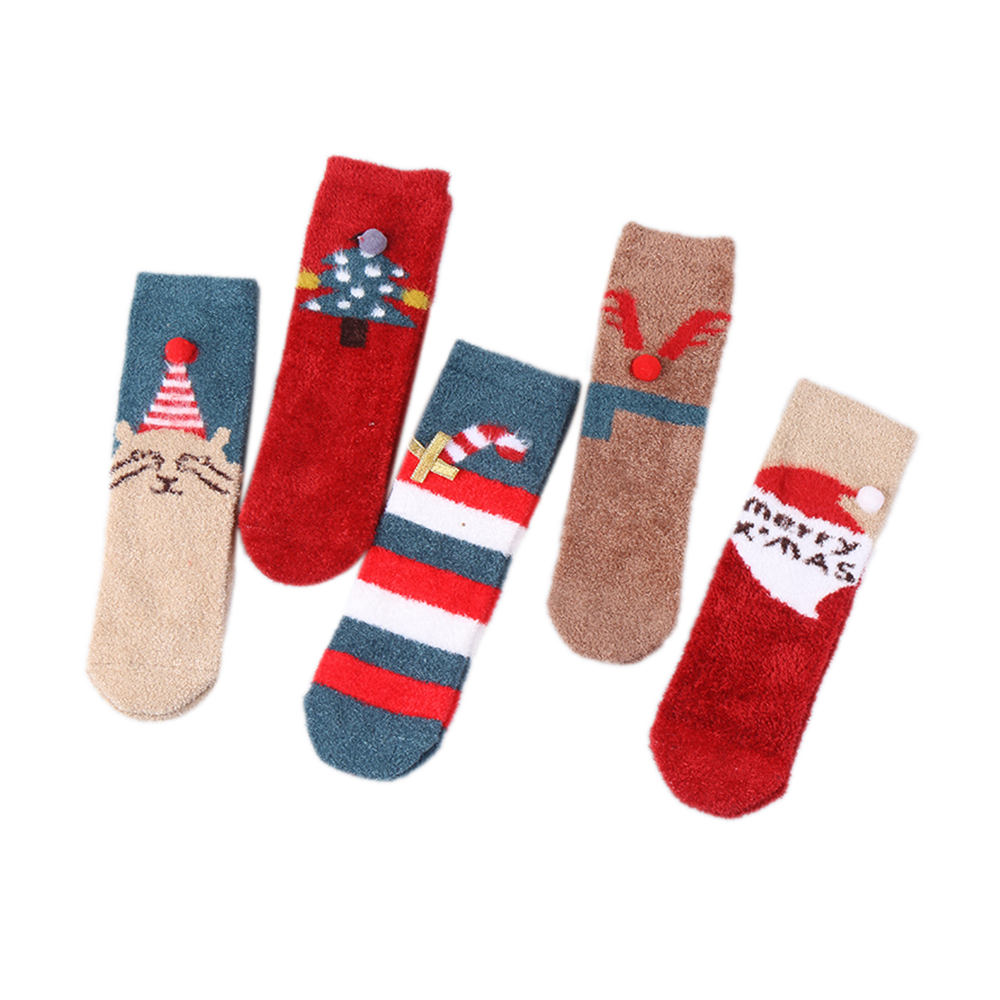 Xmas accessories christmas socks women winter sleep bed floor home socks cozy warm crew socks 