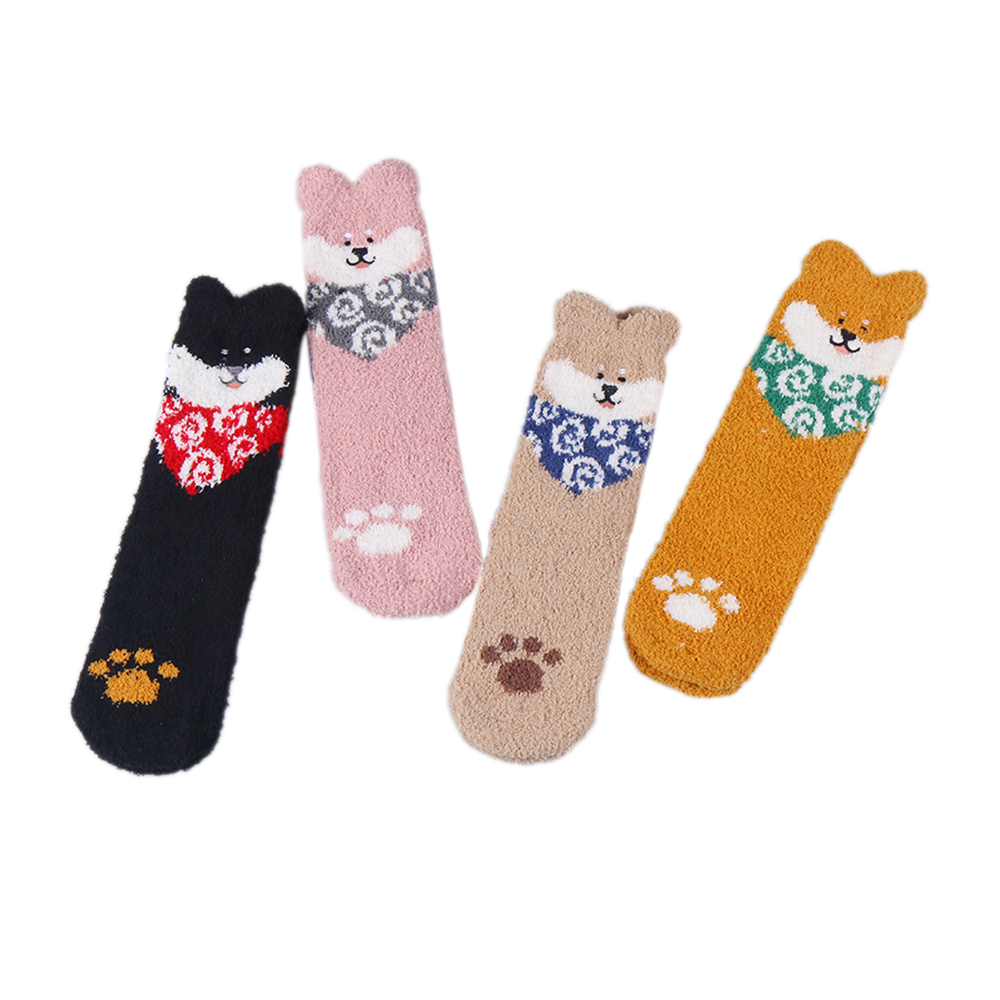 Cartoon designwinter cozy socks women socks for winter