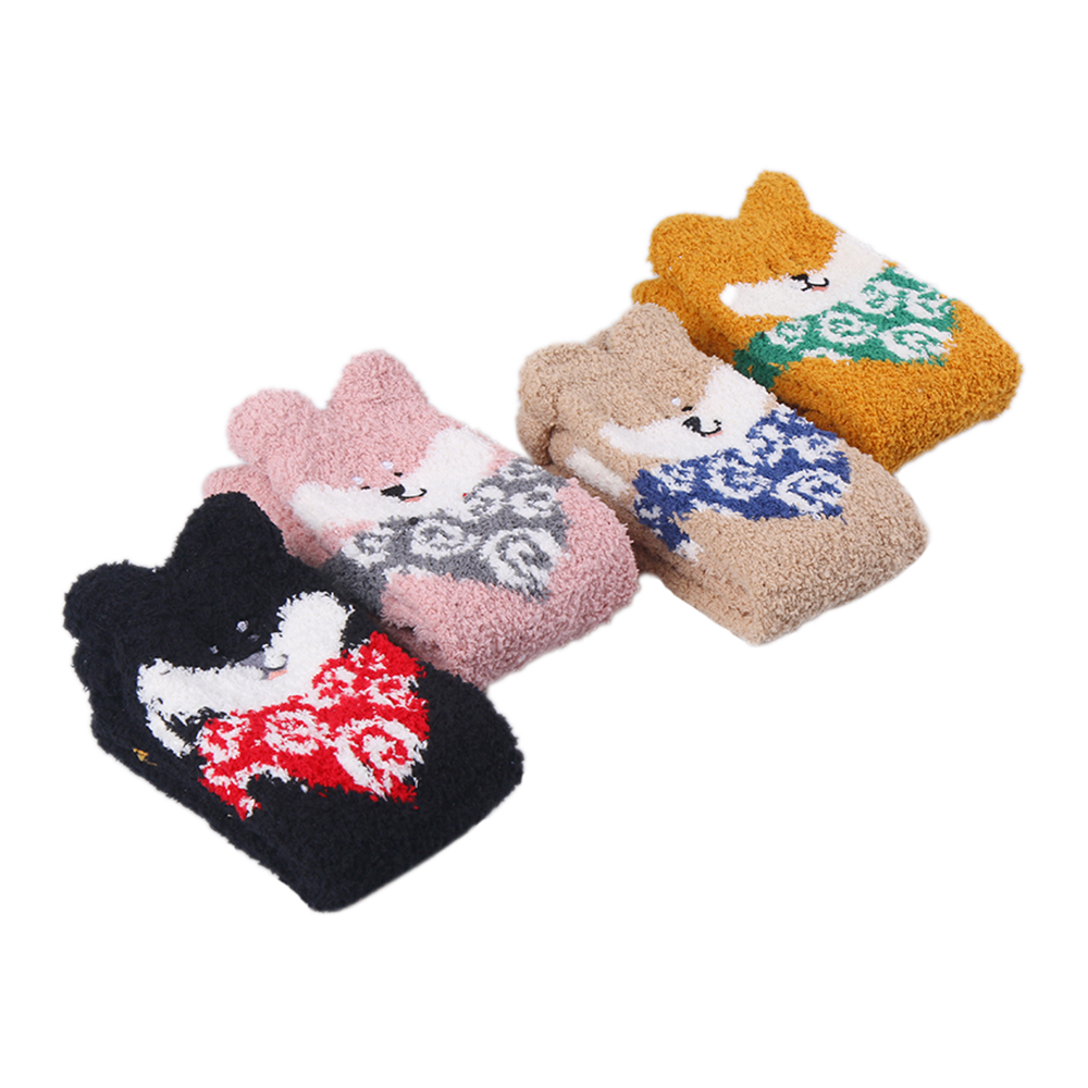 Cartoon designwinter cozy socks women socks for winter