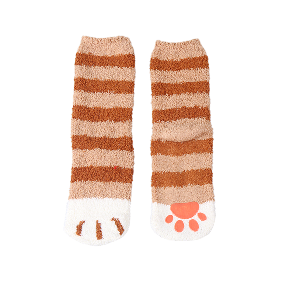 Cat designwinter cozy socks women socks for winter 