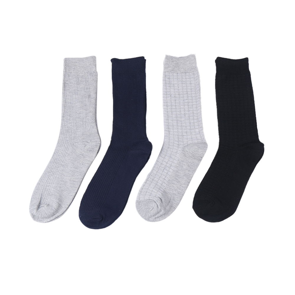 High rib socks design double needle hyperextensibility  cotton man sport socks