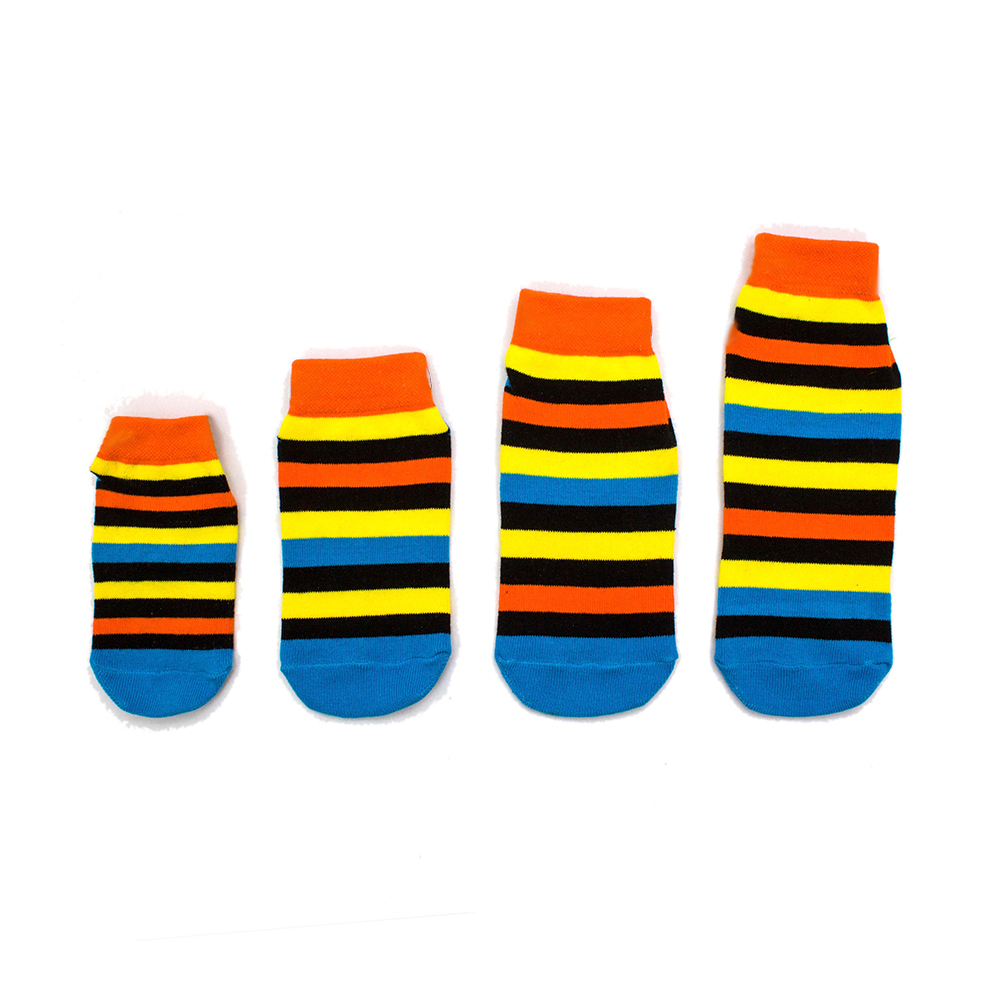 Cotton trampoline stripe design suitable for ready socks non slip socks