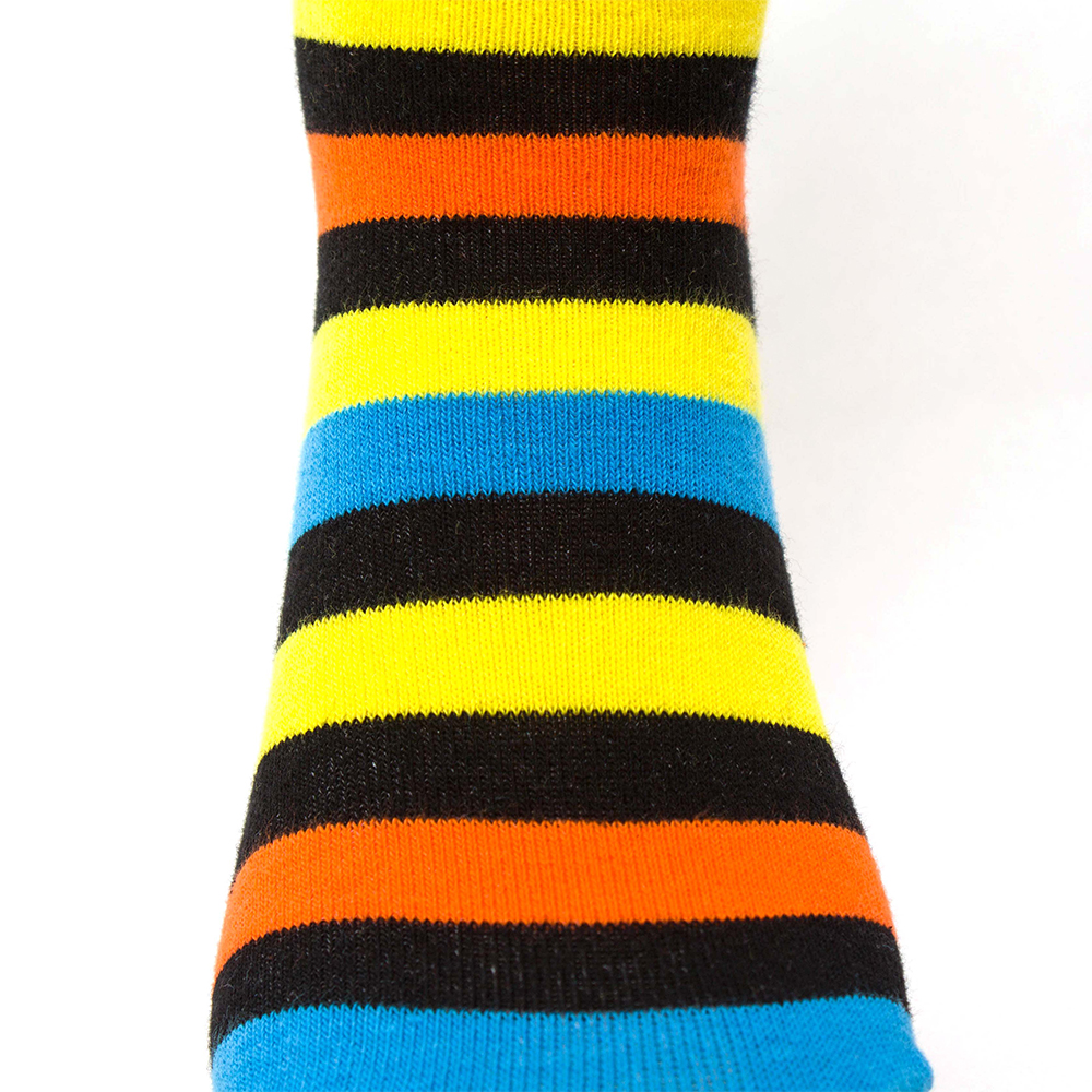 Cotton trampoline stripe design suitable for ready socks non slip socks