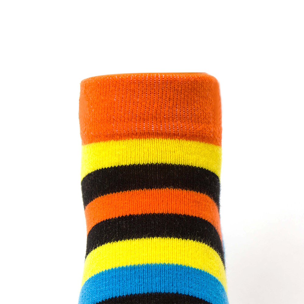 Cotton trampoline stripe design suitable for ready socks non slip socks