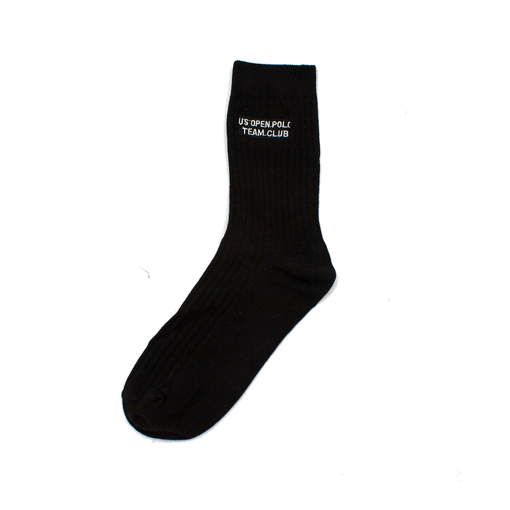 Dress socks basic style with emboridery gery and black color combed cotton socks  