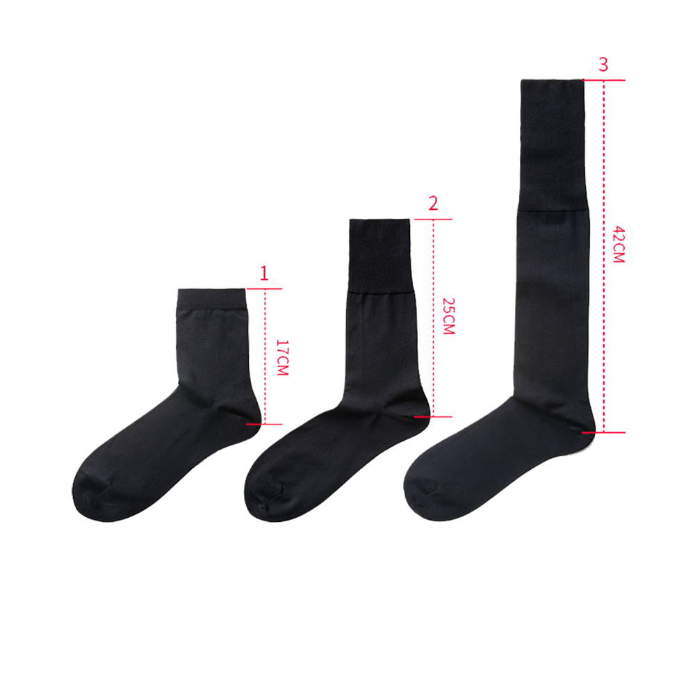 Dress socks and knee high socks mercerized socks for man business formal socks 