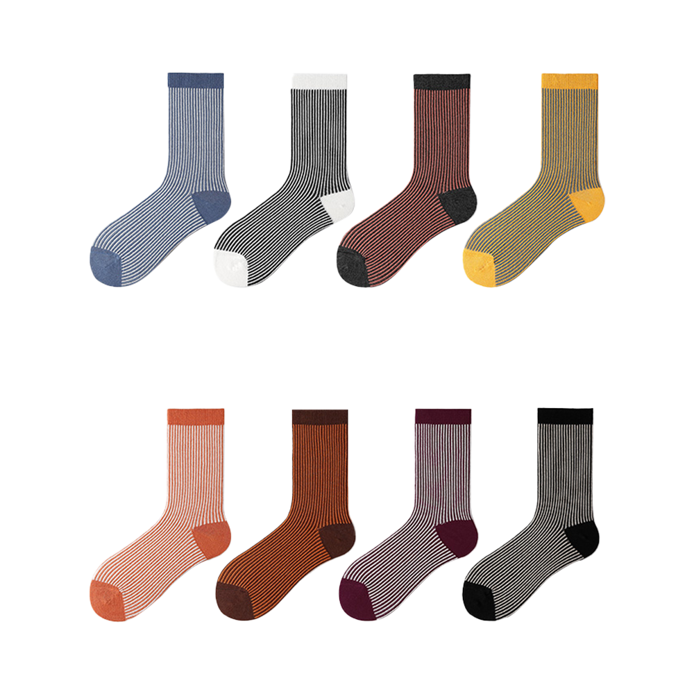 Double needle uniex fashion men socks 