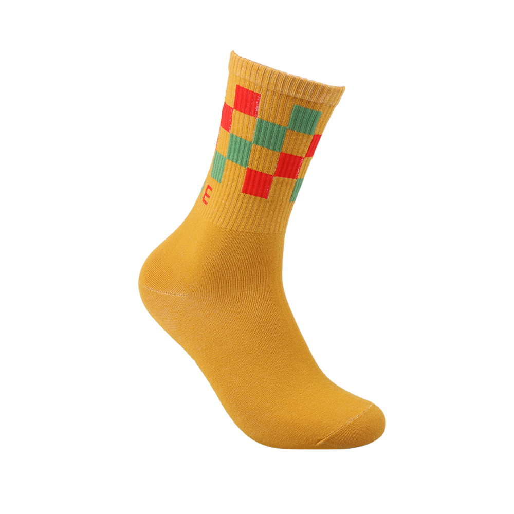 High rib sports style block design men socks colorful unisex women cotton happy socks