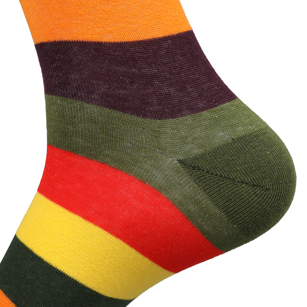 Full cotton jacquard dress socks colorful stripe funny uniex crew happy socks