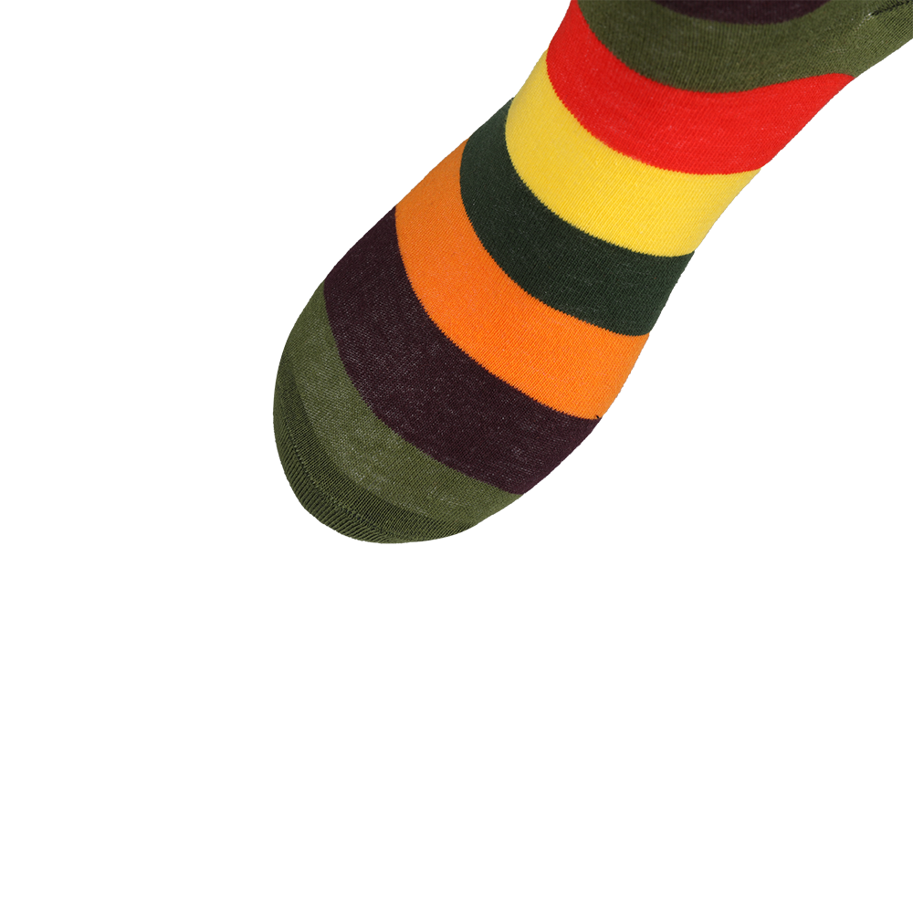 Full cotton jacquard dress socks colorful stripe funny uniex crew happy socks