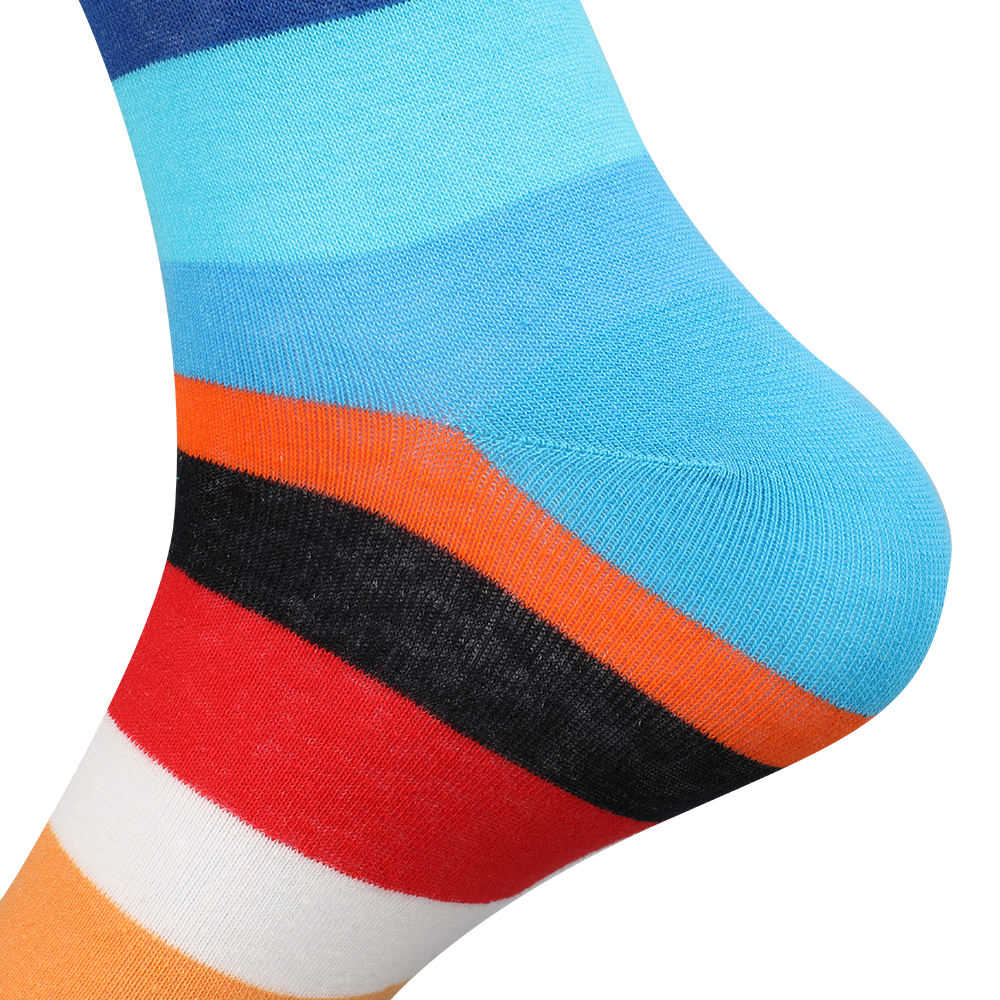 Full cotton jacquard dress socks colorful stripe funny uniex crew happy socks