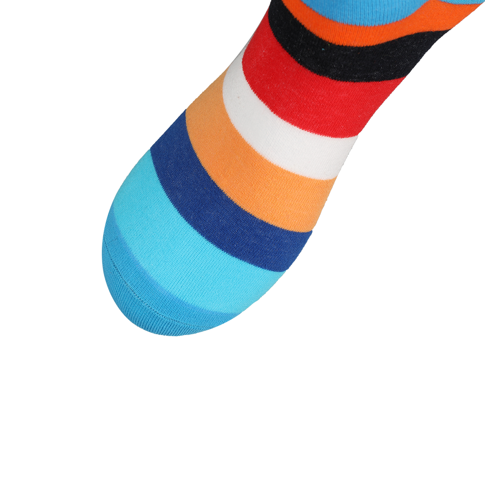 Full cotton jacquard dress socks colorful stripe funny uniex crew happy socks