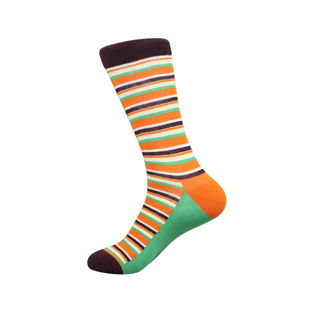 Full cotton jacquard dress socks colorful stripe funny uniex crew happy socks