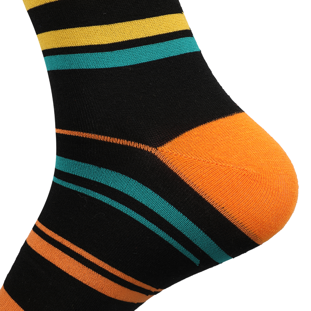 Full cotton jacquard dress socks colorful stripe funny uniex crew happy socks