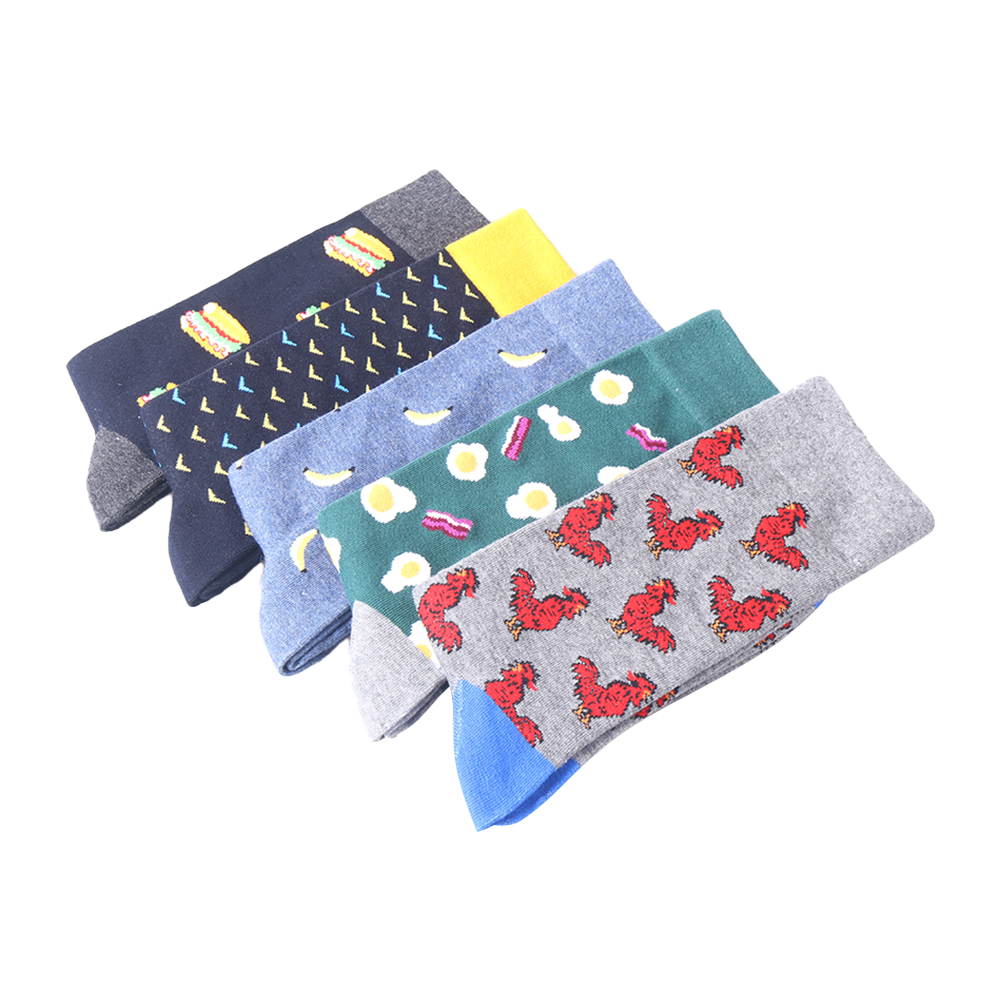 Cotton colorful crew men socks