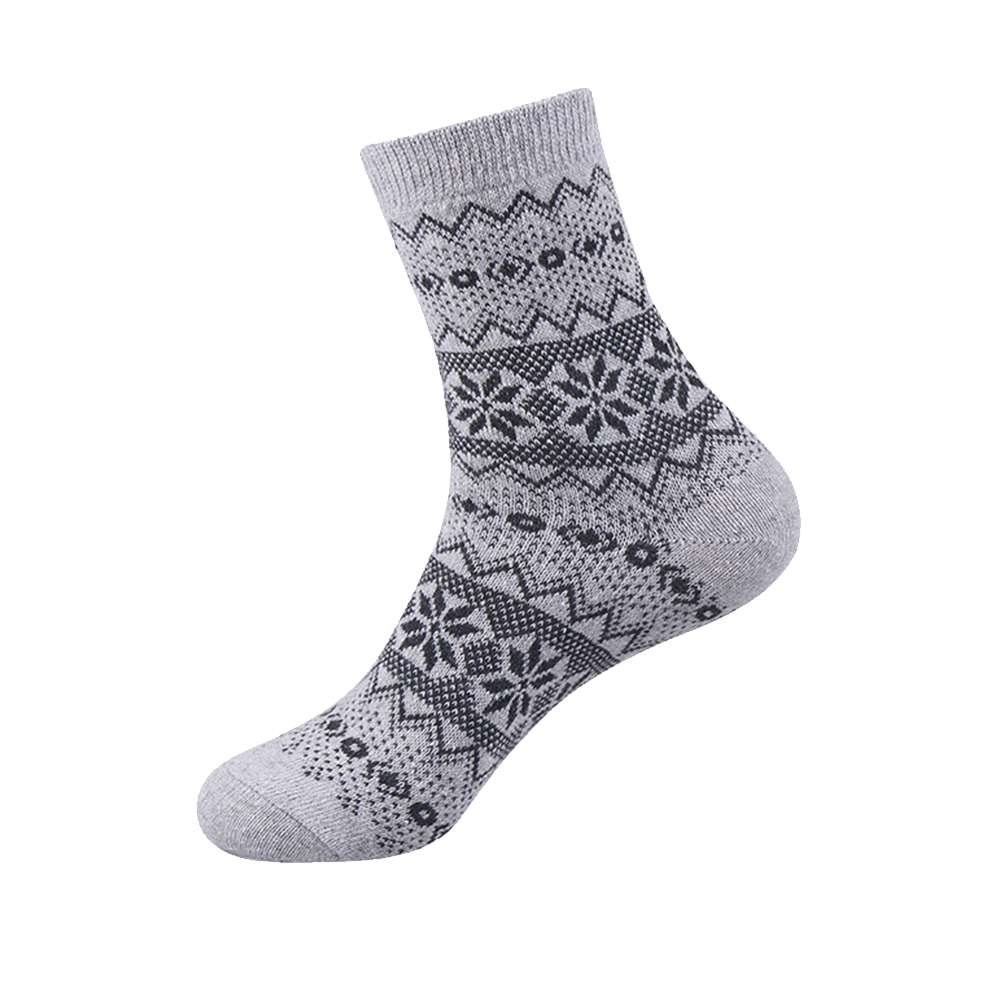 National style jacquard pattern women wool cotton socks