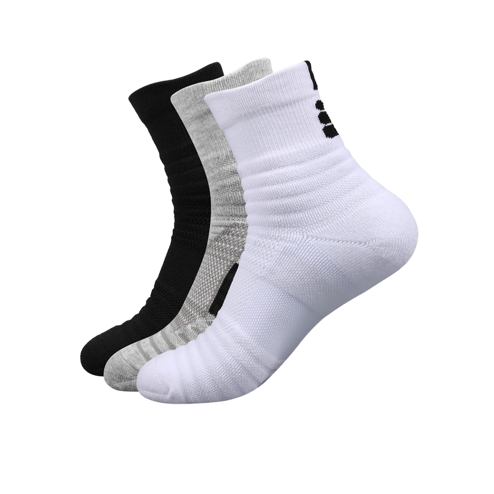Basic color mix match monogrammed running sports socks