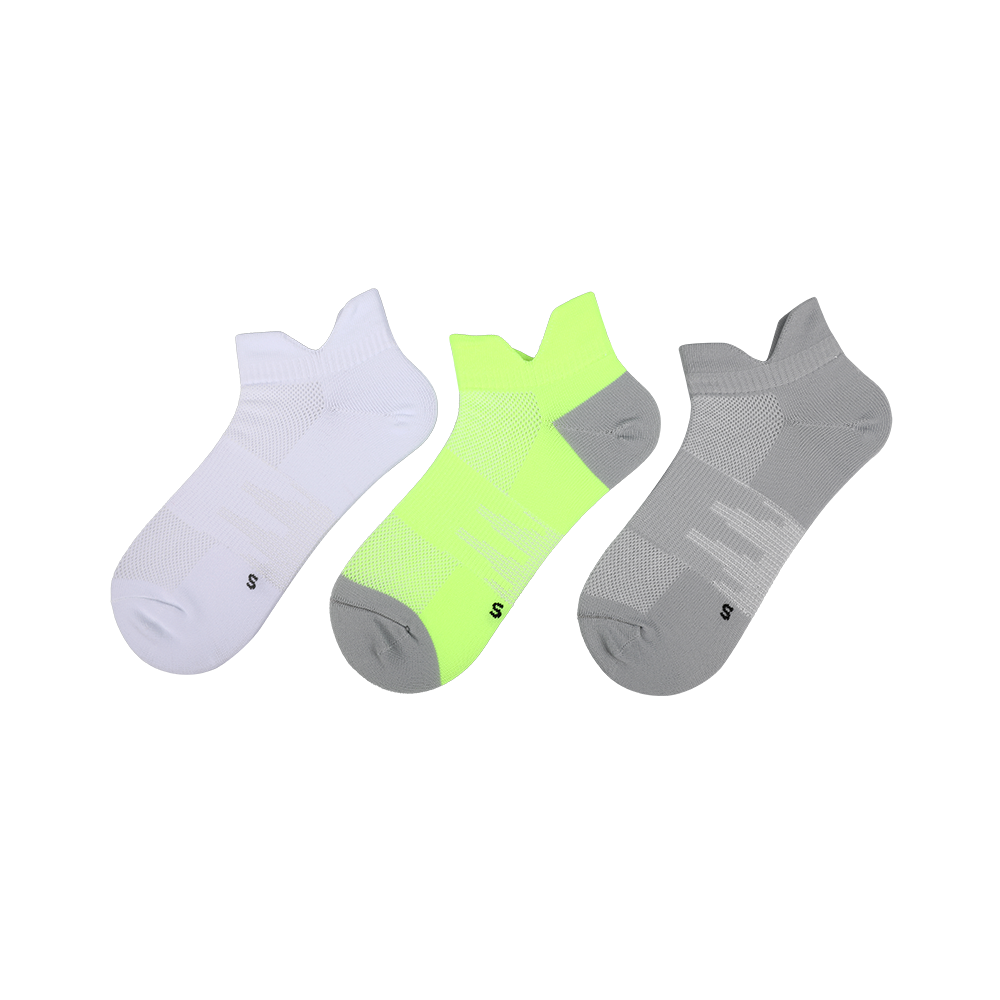 Men and women short seamless 3 colors green grey black sports socks