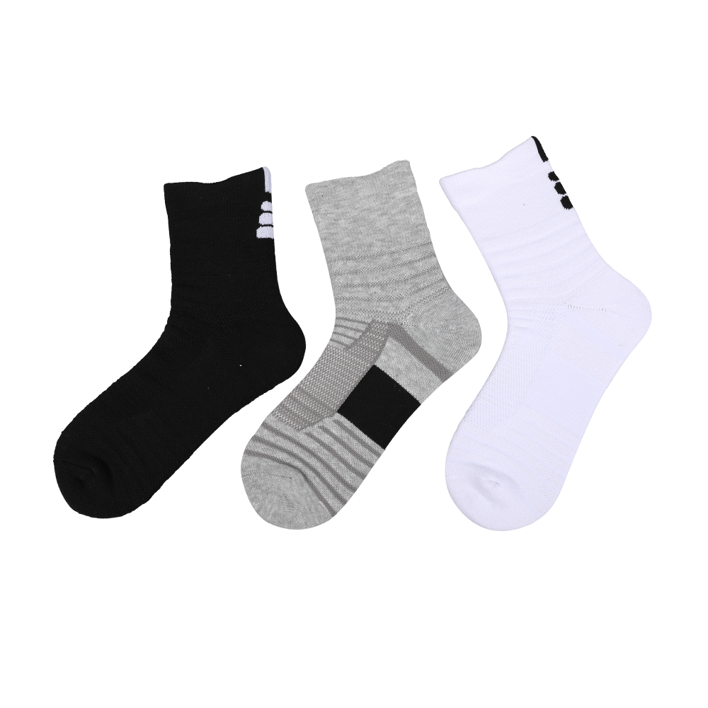 Basic color mix match monogrammed running sports socks